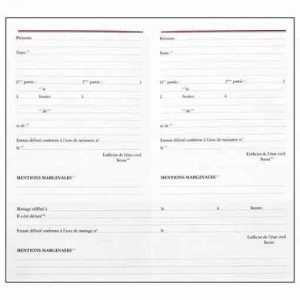 Traduction livret de famille